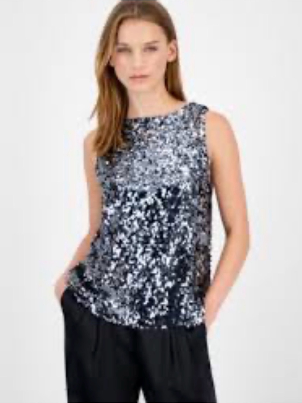NWT Anne Klein sequins top